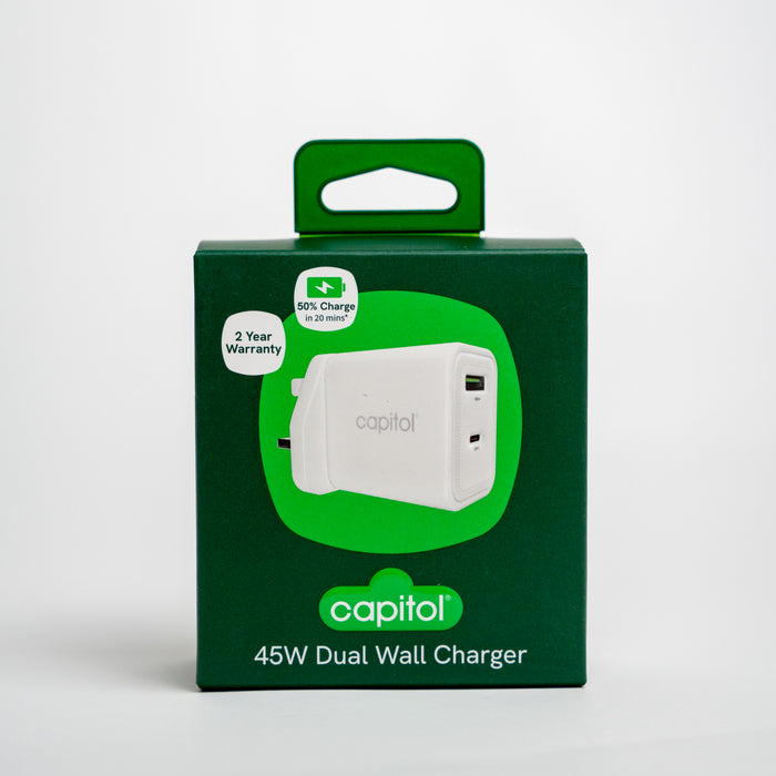 45W Dual Wall Charger - GaN (C2912)