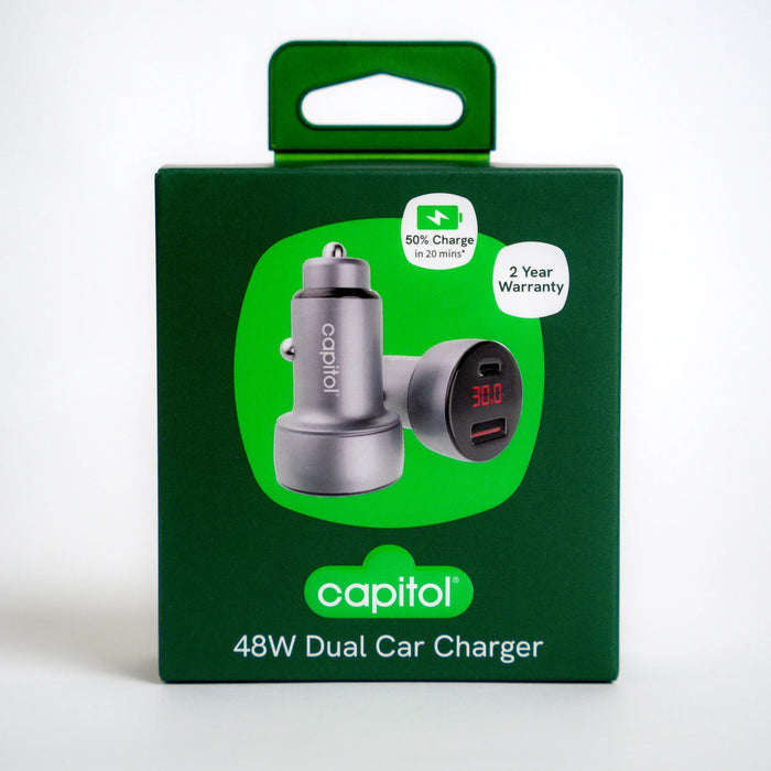Dual USB-A & USB-C Car Charger (C2677)